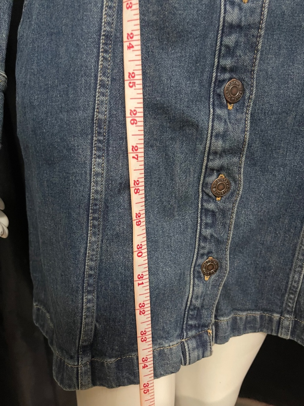 Levi's Flynn Western Denim Mini Dress Size Medium NWT Standard Fit Blue - Picture 7 of 16